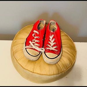 Red Converse Low Top Sneakers
